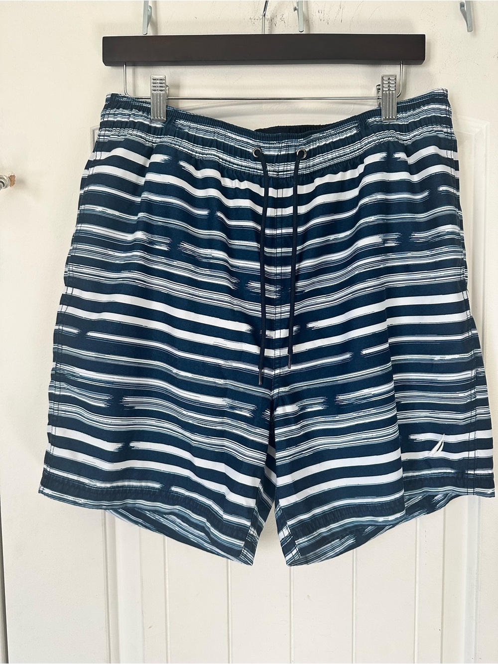 Nautica Men Navy Swim Trunks- Medium